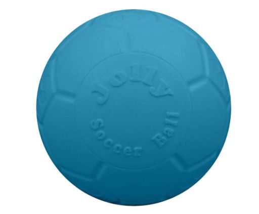 Jolly Pets Soccer Ball Dog Toy, Ocean Blue, 8-in