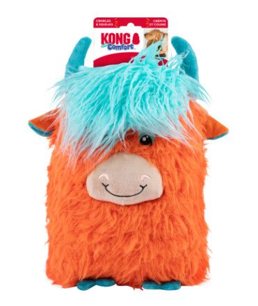 KONG Comfort Jumbo Highland Cow Dog Toy, Assorted, X-Large