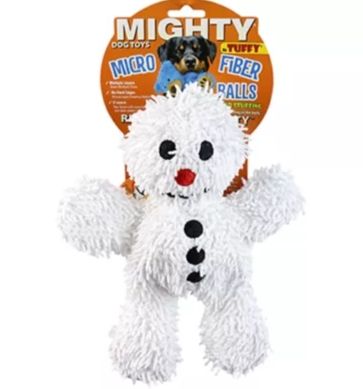 Mighty Microfiber Ball Snowman Dog Toy, Medium