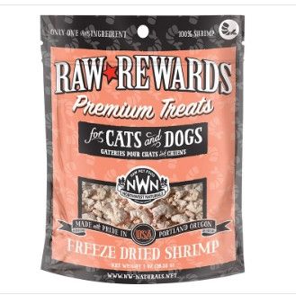 Northwest Naturals Raw Rewards Shrimp Freeze-Dried Dog & Cats Treats, 1-oz
