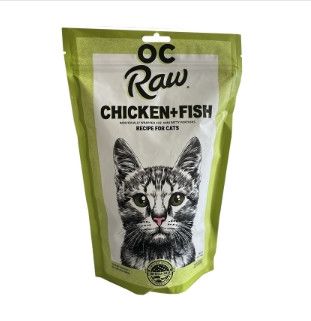 OC Raw Chicken & Fish Frozen Cat Food, 2-lb