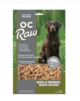 OC Raw Dog Duck & Produce Meaty Rox Raw Freeze-Dried Dog Food, 20-oz