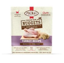 Primal Raw Frozen Nuggets Turkey Formula Cat Food, 3-lb