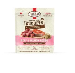 Primal Raw Frozen Nuggets Beef & Salmon Formula Cat Food, 3-lb