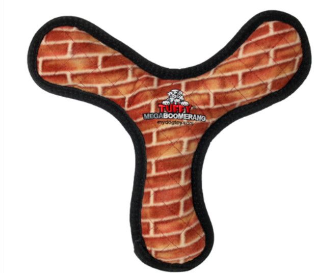 Tuffy Mega Boomerang Dog Toy, Brick