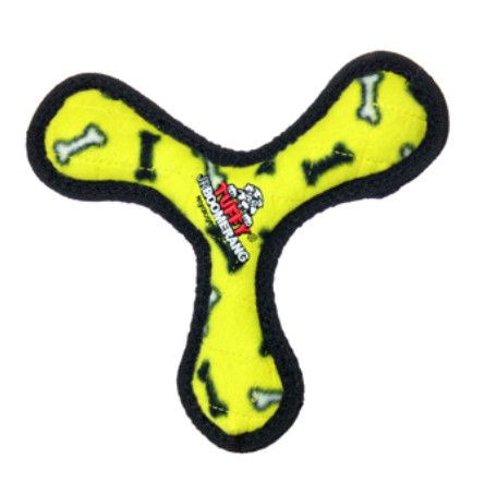 Tuffy Ultimate Bowmerang Dog Toy, Yellow Bone