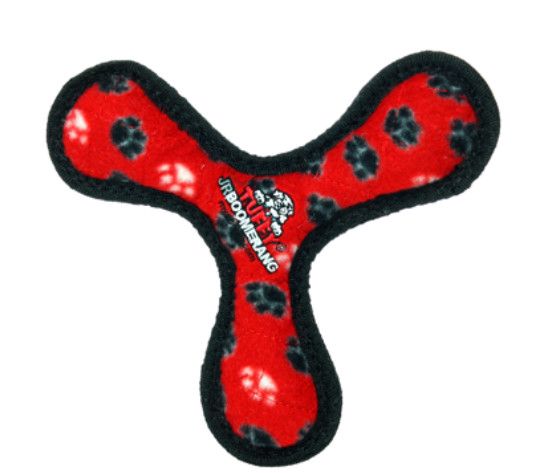 Tuffy Ultimate Bowmerang Dog Toy, Red Paws
