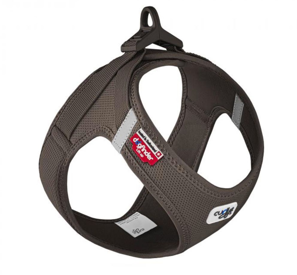 Curli Clasp Air-Mesh Vest Dog Harness, Brown, Small