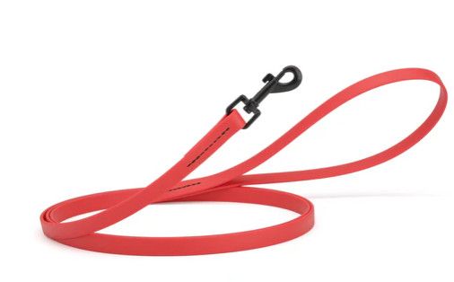 Dogline Biothane Waterproof Dog Leash, Red, 5/8-in 4-ft