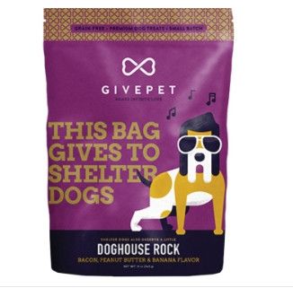 GivePet Doghouse Rock Bacon, Peanut Butter & Banana Dog Treat, 12-oz
