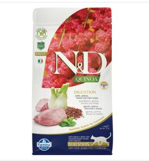 Farmina N&D Quinoa Digestion Lamb Dry Cat Food, 3.3-lb
