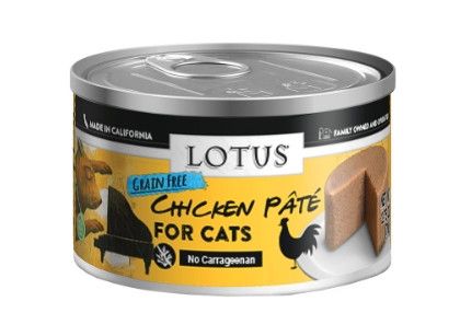 Lotus Chicken Pate Grain-Free Wet Cat Food Can, 2.75-oz