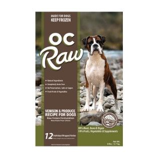 OC Raw Dog Venison & Produce Patties Raw Frozen Dog Food, 6-lb