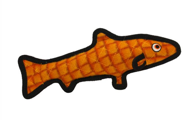 Tuffy Ocean Creatures Trout Dog Toy, Orange
