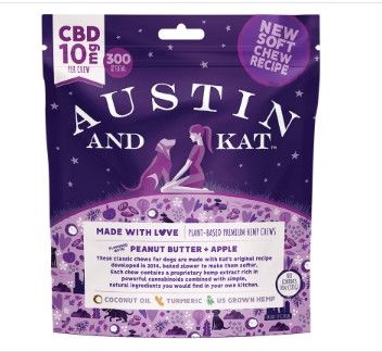 Austin and Kat Peanut Butter & Apple Soft Chews Alternative Supplement for Pets, 10mg, 30-count