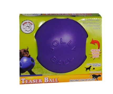 Jolly Pets Teaser Ball Dog Toy, Purple, 8-in