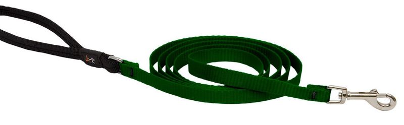 Lupine Pet Basic Solids Dog Leash, Green, 1/2-in x 6-ft