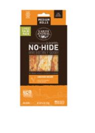 Earth Animal No-Hide Chicken Rolls Value Box Dog Treats, Medium, 3-pk