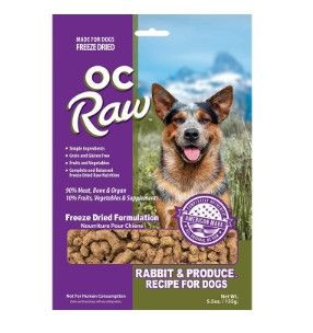OC Raw Dog Rabbit & Produce Meaty Rox Raw Freeze-Dried Dog Food, 5.5-oz