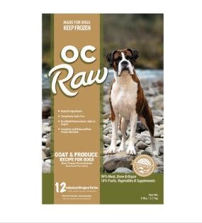 OC Raw Dog Goat & Produce Patties Raw Frozen Dog Food, 6-lb