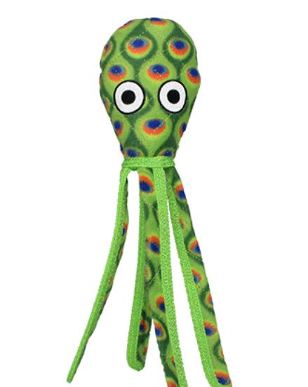 Tuffy Ocean Creatures Squid Dog Toy, Green
