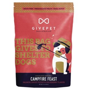 Givepet Campfire Feast Salmon Sweet Potato & Blueberry Flavor Dog Treat, 12-oz
