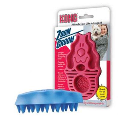 KONG Dog ZoomGroom Multi-Use Brush, Boysenberry
