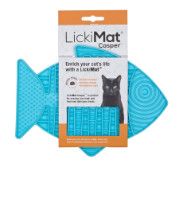 LickiMat Casper Cat Slow Feeder Mat, Turquoise