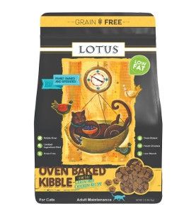 Lotus Oven-Baked Low Fat Chicken Grain-Free Dry Cat Food, 2.2-lb