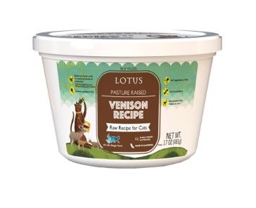 Lotus Pasture Raised Venison Raw Frozen Cat Food, 17-oz