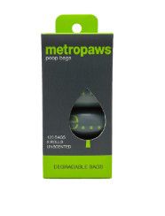 Metropaws Degradable Dog Poop Bags, Black, 120-count