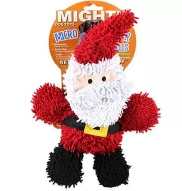 Mighty Microfiber Ball Santa Dog Toy, Medium