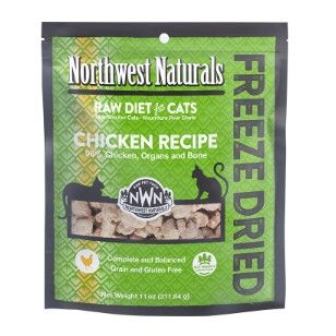 Northwest Naturals Raw Diet Grain-Free Chicken Nibbles Freeze-Dried Cat Food, 11-oz