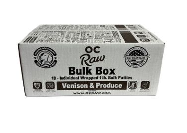 OC Raw Dog Venison & Produce Patties Raw Frozen Dog Food, 18-lb