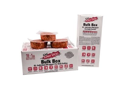 OC Raw Dog Beef & Produce Patties Raw Frozen Dog Food, 18-lb bulk