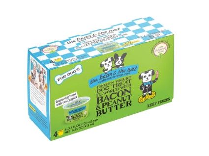 The Bear & The Rat Bacon & Peanut Butter Frozen Yogurt Dog Treats, 3.5-oz, Single Cup