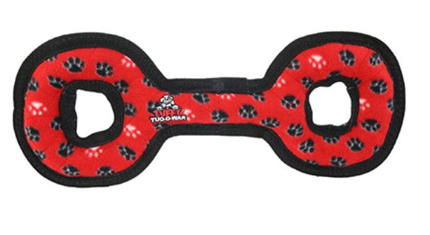 Tuffy Ultimate Tug-O-War Dog Toy, Red Paws