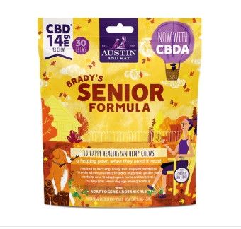Austin and Kat Brady's Senior Formula Soft Chew Alternative Supplement for Dogs, 14mg, 30-count