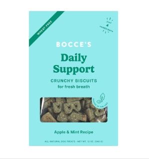 Bocce’s Bakery Daily Support Breath Aid Apple & Mint Dog Treat, 12-oz
