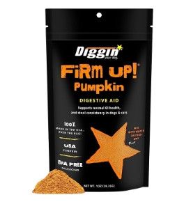 Diggin' Your Dog Firm Up! Pumpkin Digestive Aid Dog & Cat Supplement, 16-oz