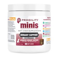 Nootie Progility Minis Urinary Support Soft Chews Supplement for Small & Medium Dogs, 60-count