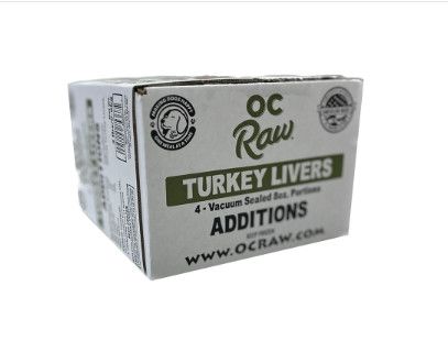 OC Raw Additions Whole Turkey Liver Frozen Dog Food, 2-lb