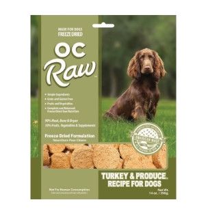 OC Raw Dog Turkey & Produce Sliders Raw Freeze-Dried Dog Food, 14-oz