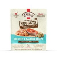 Primal Raw Frozen Nuggets Chicken & Salmon Formula Cat Food, 3-lb