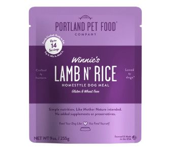 Portland Pet Food Company Winnie's Lamb N' Rice Wet Dog Food, 9-oz