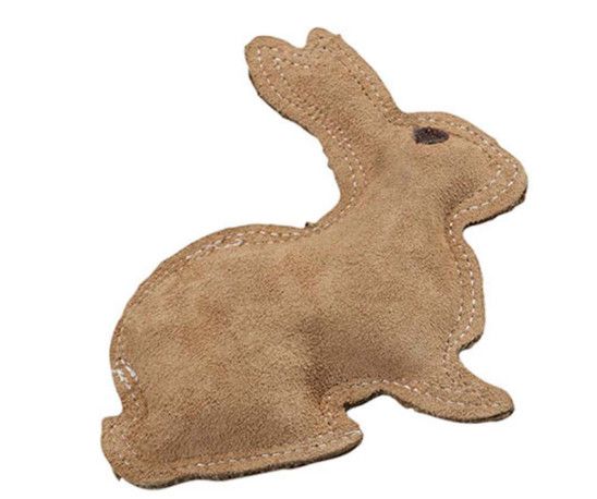 Ethical Pet Dura-Fused Leather Rabbit Dog Toy, Small
