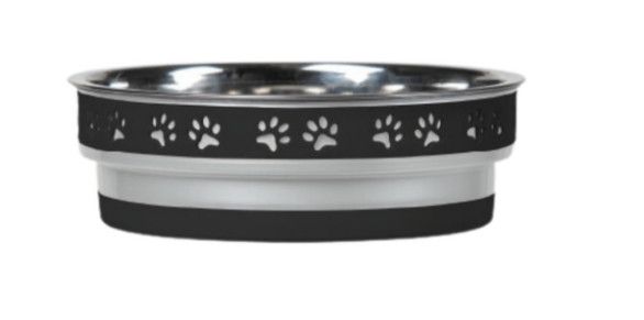 Loving Pets Corsa Pet Bowl, Stealth Black, Medium