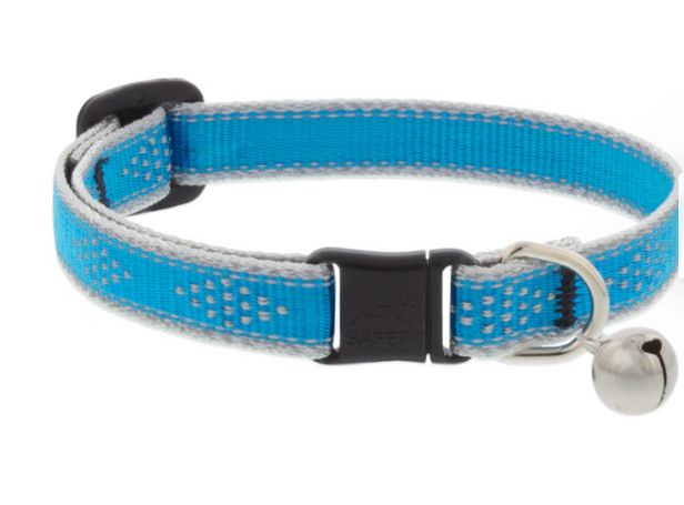 Lupine Pet High Lights Reflective Safety Collar with Bell for Cats, Blue Diamond, 1/2-in x 8-12-in Lupine Pet High Lights Reflective Safety Collar with Bell for Cats, Blue Diamond, 1/2-in x 8-12-in