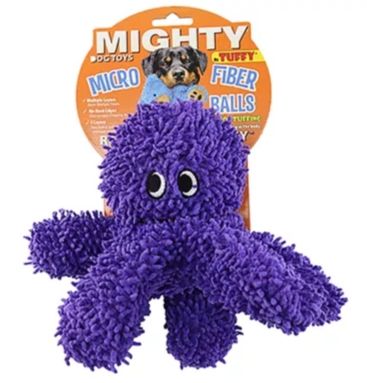 Mighty Microfiber Ball Octopus Dog Toy, Purple, Medium