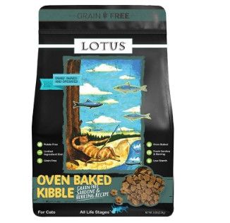 Lotus Oven-Baked Sardine & Herring Grain-Free Dry Cat Food, 5-lb